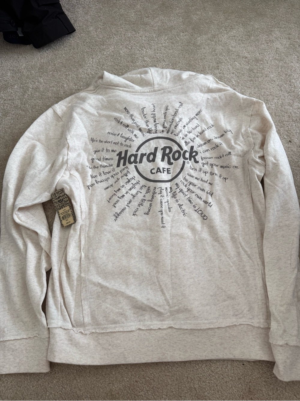 Hard Rock Cafe Woman’s XXL Light Gray Logo Sweatshirt New York